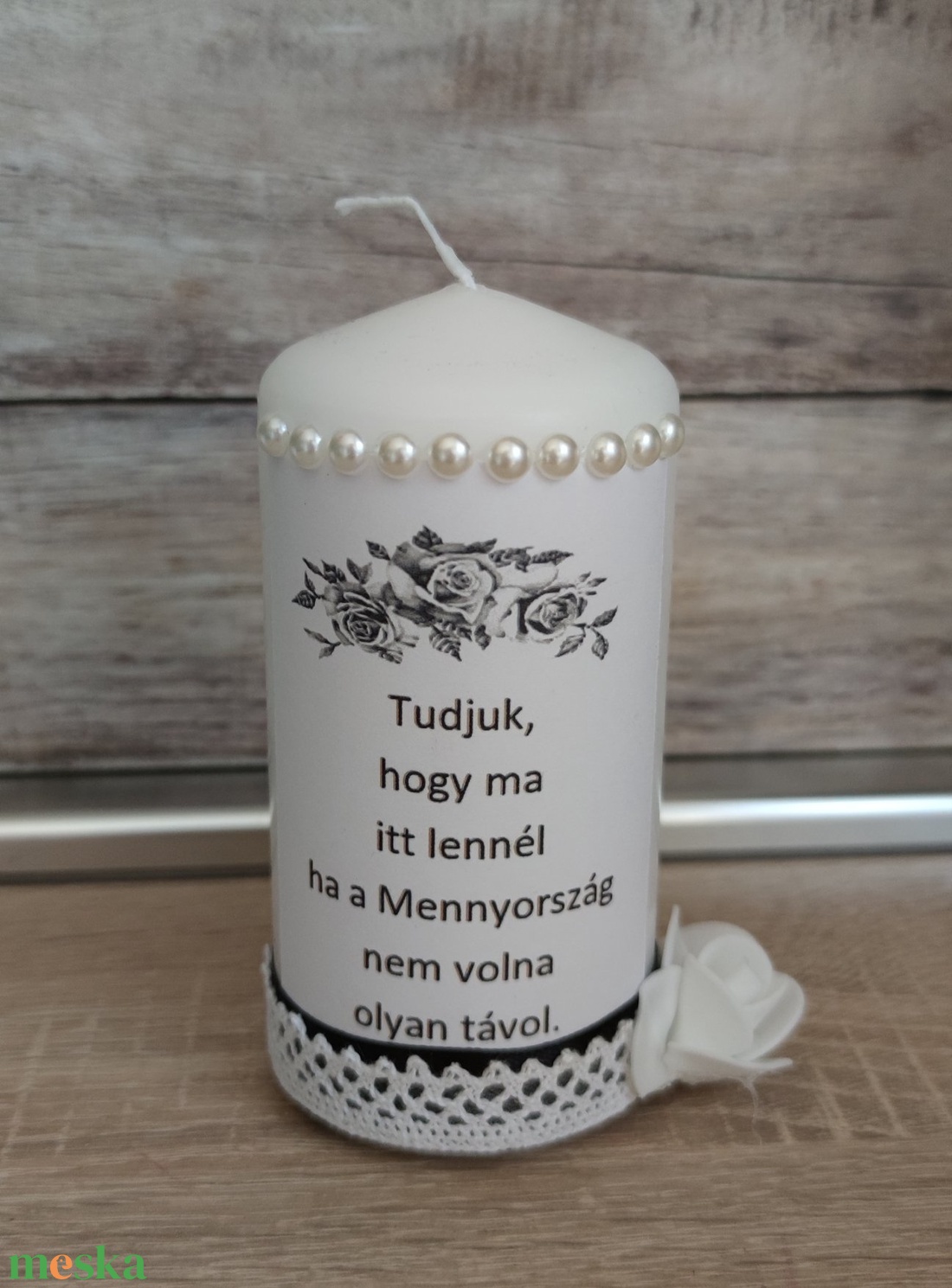 Emlék gyertya esküvőre - esküvő - dekoráció - gyertya & gyertyatartó - Meska.hu