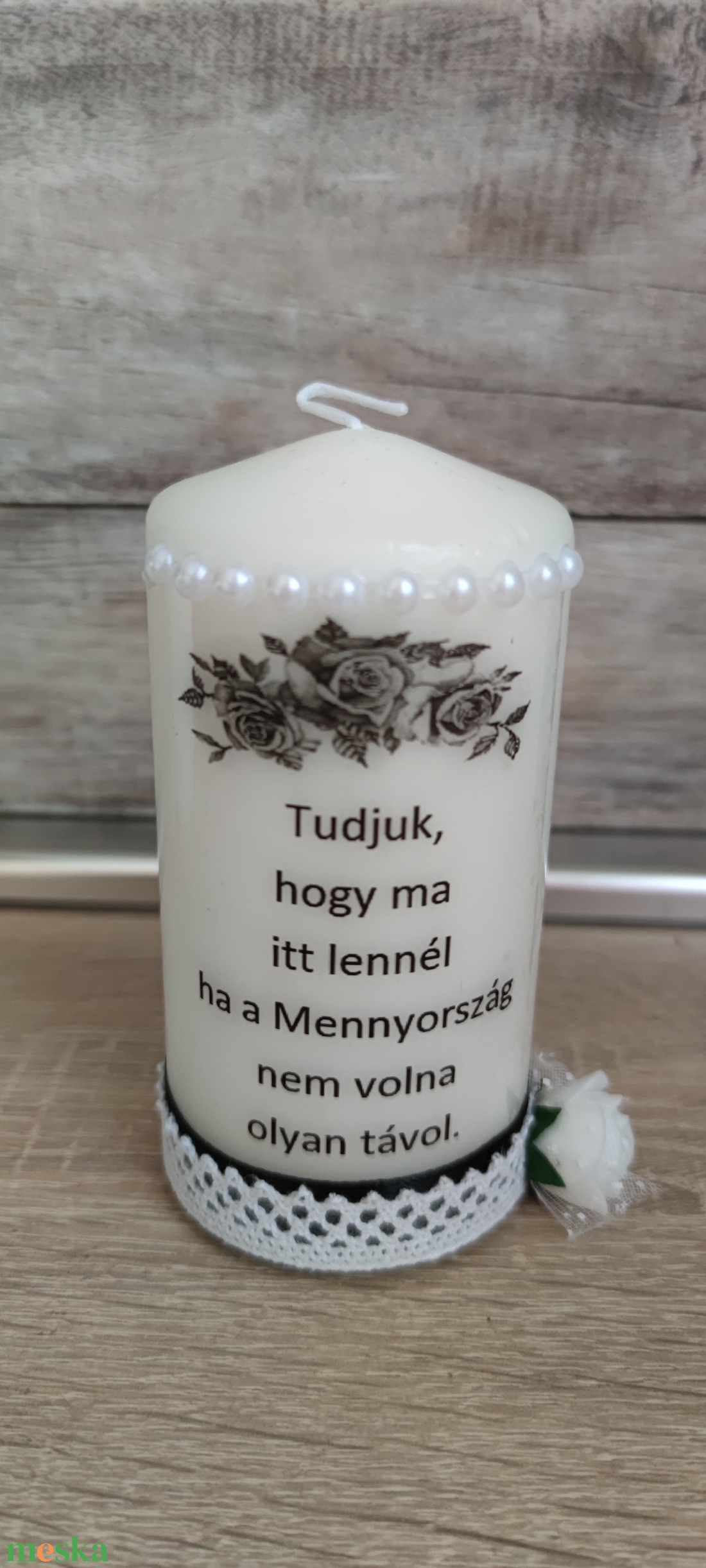 Emlék gyertya esküvőre - esküvő - dekoráció - gyertya & gyertyatartó - Meska.hu