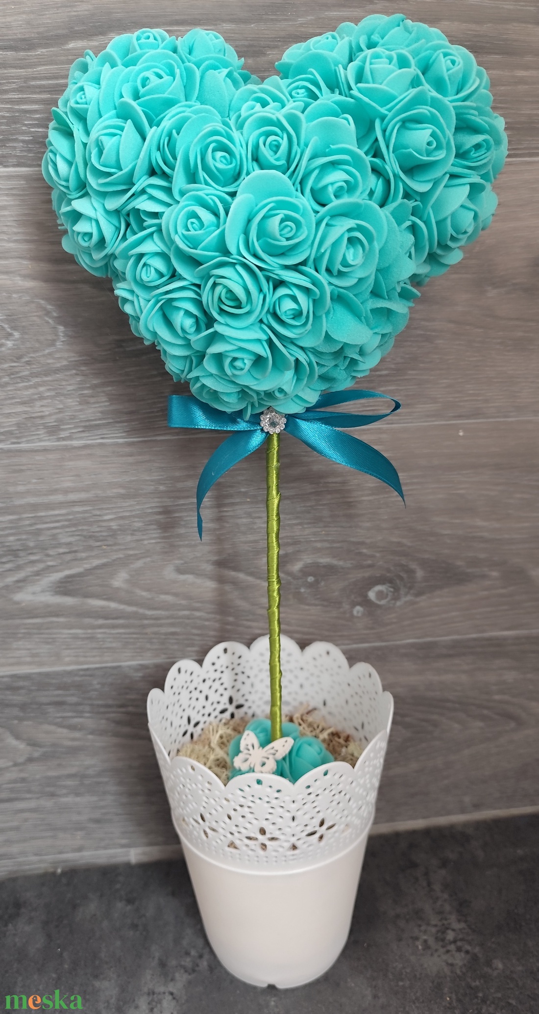 Egérfejes rózsafa valentin napra, ballagásra - otthon & életmód - dekoráció - asztal és polc dekoráció - asztaldísz - Meska.hu