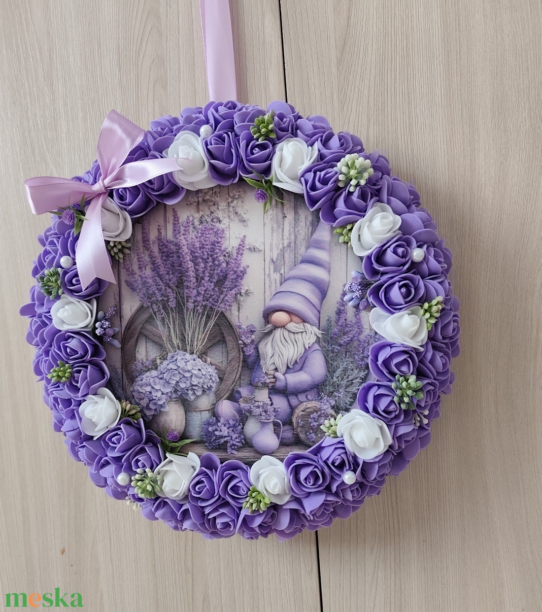 Ajtódísz lila - otthon & életmód - dekoráció - ajtó- és ablak dekoráció - ajtódísz & kopogtató - Meska.hu