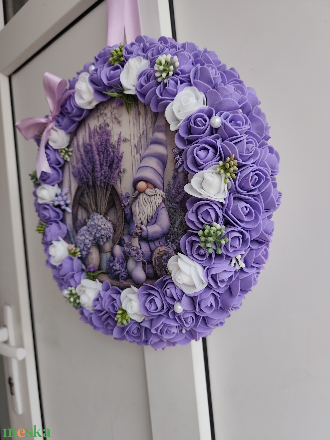 Ajtódísz lila - otthon & életmód - dekoráció - ajtó- és ablak dekoráció - ajtódísz & kopogtató - Meska.hu