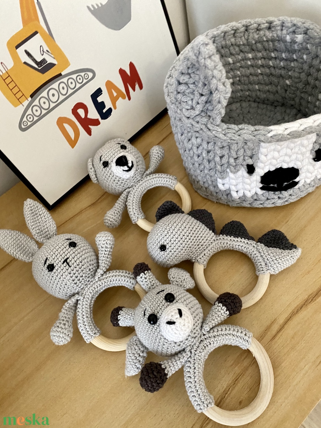 Babaváró ajándékcsomag (szürke) - játék & sport - babalátogató ajándékcsomag - Meska.hu