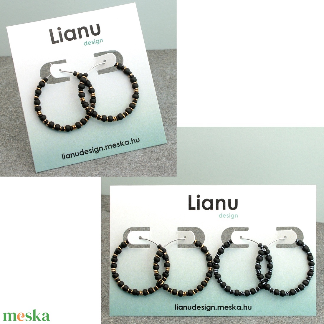 Mini karika fülbevaló / 316L Nemesacél fülbevaló gyöngyökkel / Fekete fülbevaló / Női ékszer - ékszer - fülbevaló - karika fülbevaló - Meska.hu Mini karika fülbevaló / 316L Nemesacél fülbevaló gyöngyökkel / Fekete fülbevaló / Női ékszer - ékszer - fülbevaló - karika fülbevaló - Meska.hu