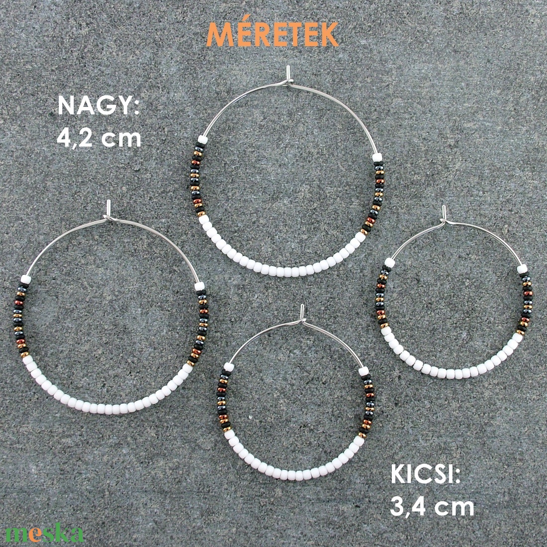 Fekete-fehér gyöngyös fülbevaló / Nemesacél karika fülbevaló gyöngyökkel / Női fülbevaló, női ékszer, ajándék nőknek - ékszer - fülbevaló - karika fülbevaló - Meska.hu Fekete-fehér gyöngyös fülbevaló / Nemesacél karika fülbevaló gyöngyökkel / Női fülbevaló, női ékszer, ajándék nőknek - ékszer - fülbevaló - karika fülbevaló - Meska.hu