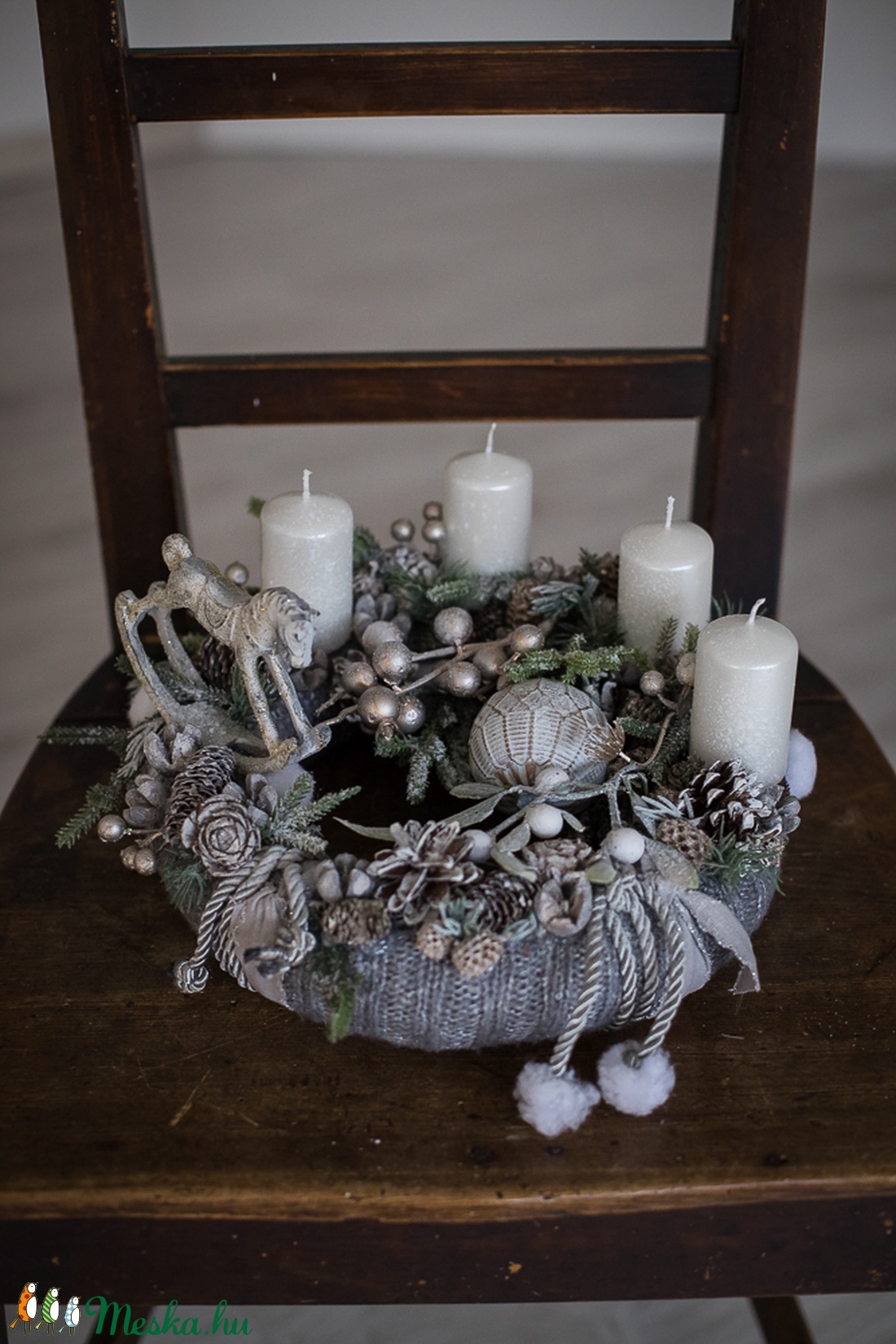 Adventi koszorú, karácsonyi asztali dísz - karácsony - Meska.hu Adventi koszorú, karácsonyi asztali dísz - karácsony - Meska.hu