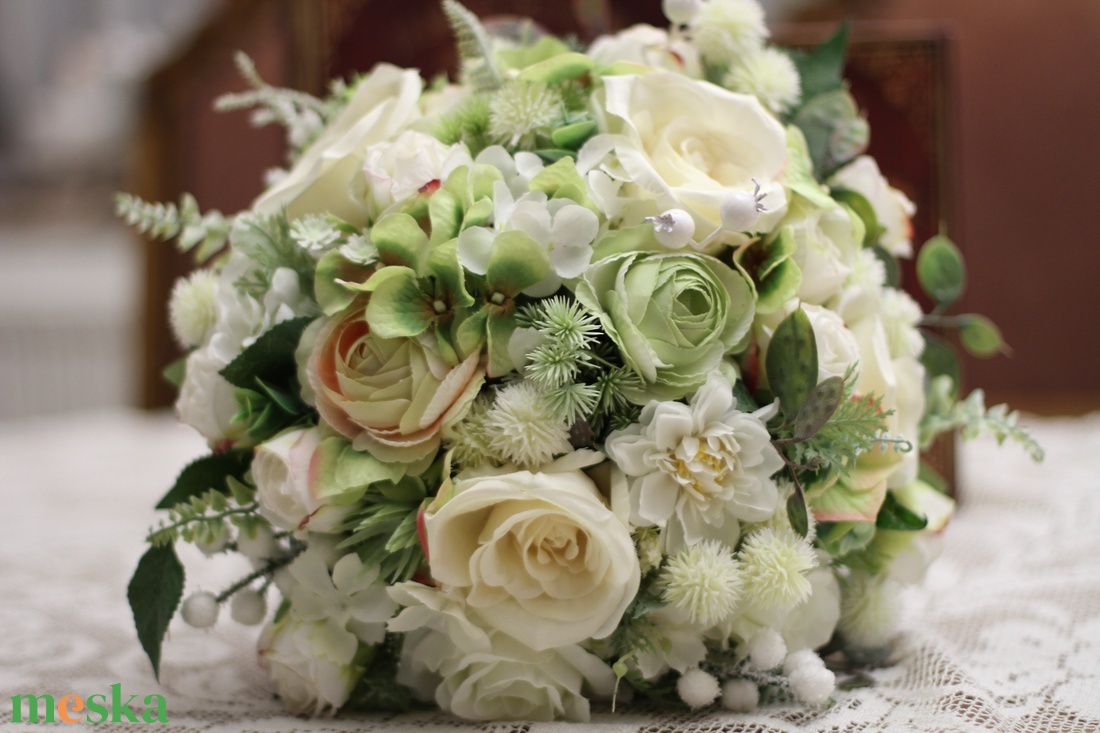 Menyasszonyi csokor, örökcsokor, téli menyasszonyi csokor - esküvő - menyasszonyi- és dobócsokor - Meska.hu
