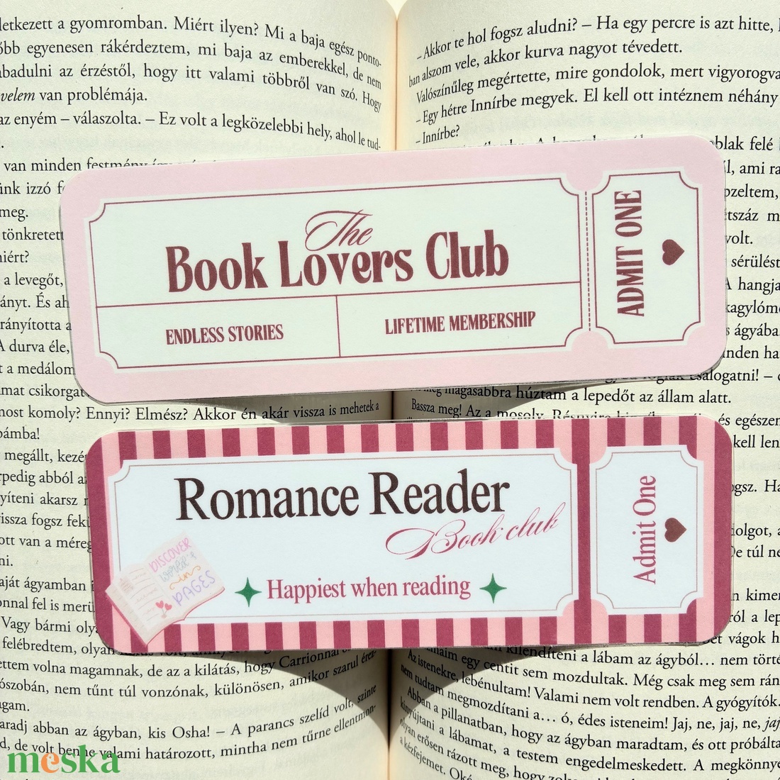 Book Lovers laminált könyvjelző - könyv & zene - könyvjelző - Meska.hu