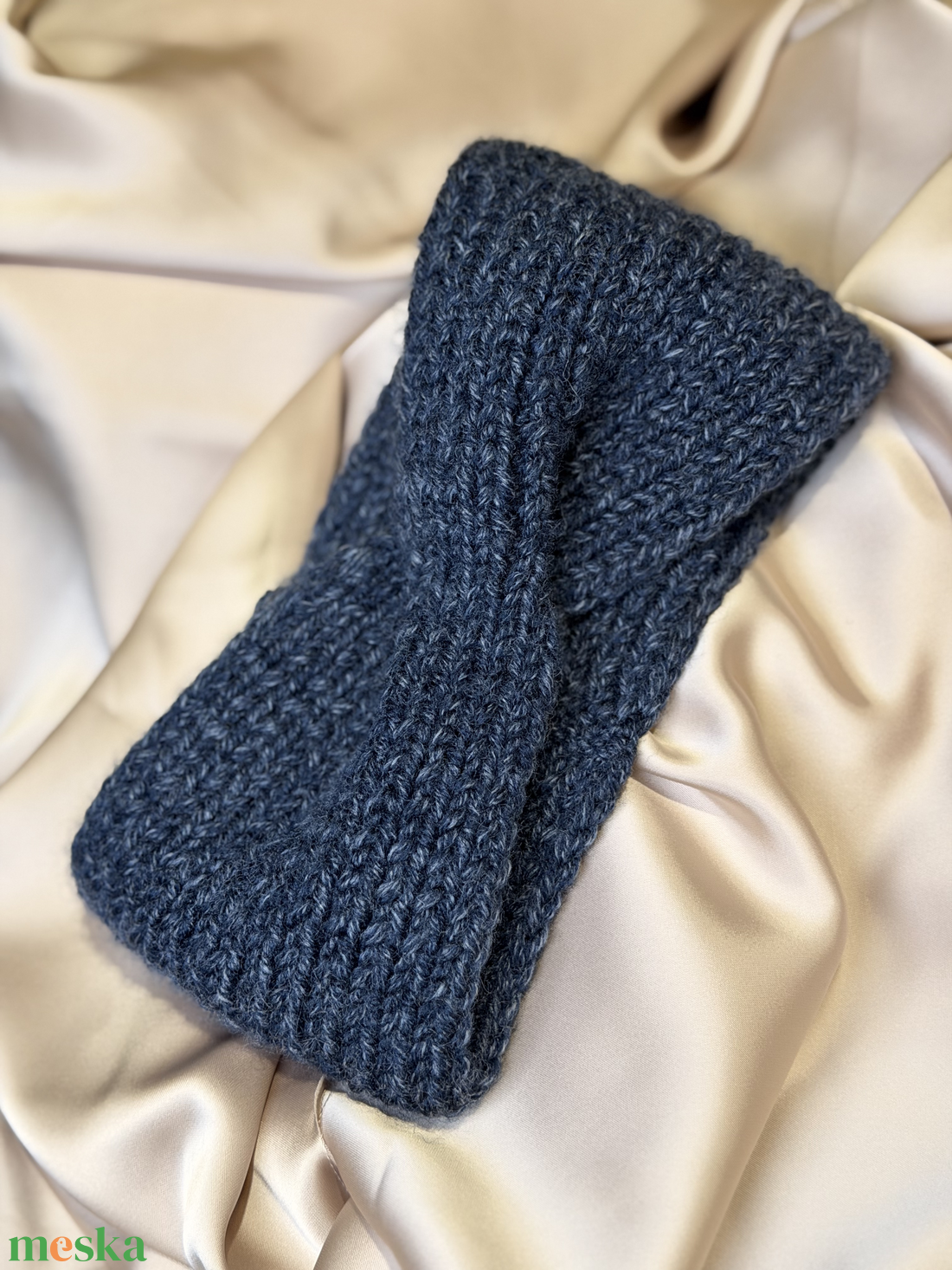 Csavaros kötött fejpánt strapabíró anyagból - ruha & divat - sál, sapka, kendő - fejpánt - Meska.hu