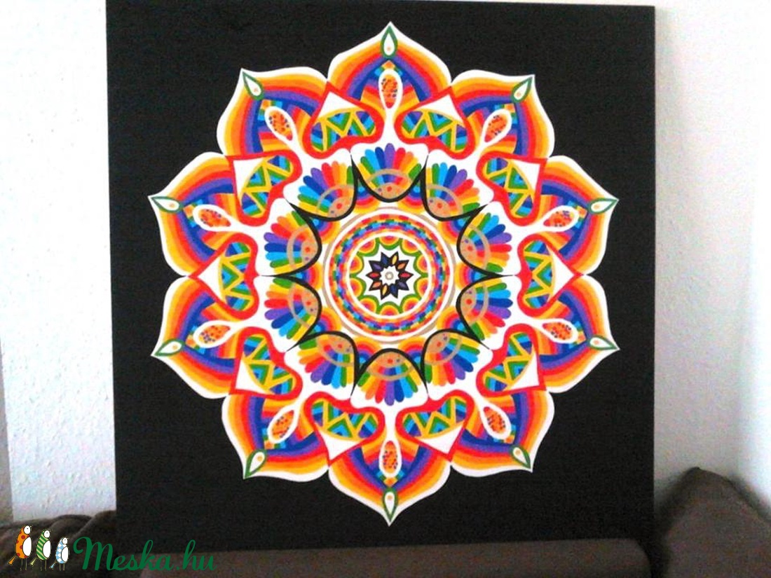 Szivárványvilág Mandala - művészet - festmény - akril - Meska.hu Szivárványvilág Mandala - művészet - festmény - akril - Meska.hu