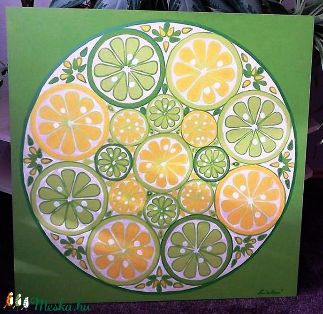 Lime Mandala - otthon & lakás - dekoráció - kép & falikép - Meska.hu Lime Mandala - otthon & lakás - dekoráció - kép & falikép - Meska.hu