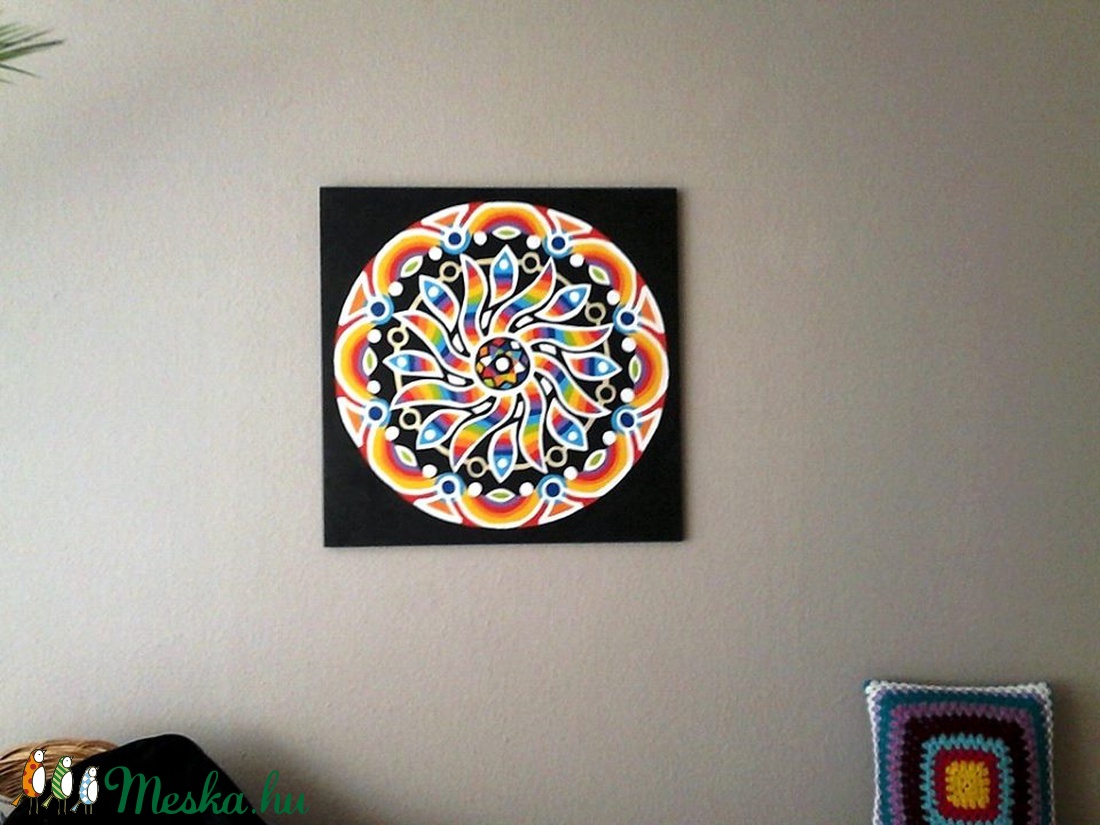 Szivárványvirág Mandala - otthon & lakás - dekoráció - mandala - Meska.hu Szivárványvirág Mandala - otthon & lakás - dekoráció - mandala - Meska.hu