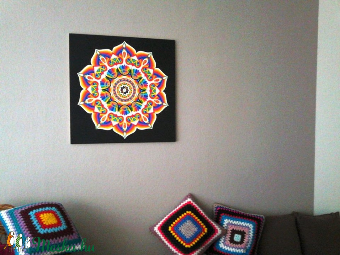 Szivárványvilág Mandala - művészet - festmény - akril - Meska.hu Szivárványvilág Mandala - művészet - festmény - akril - Meska.hu
