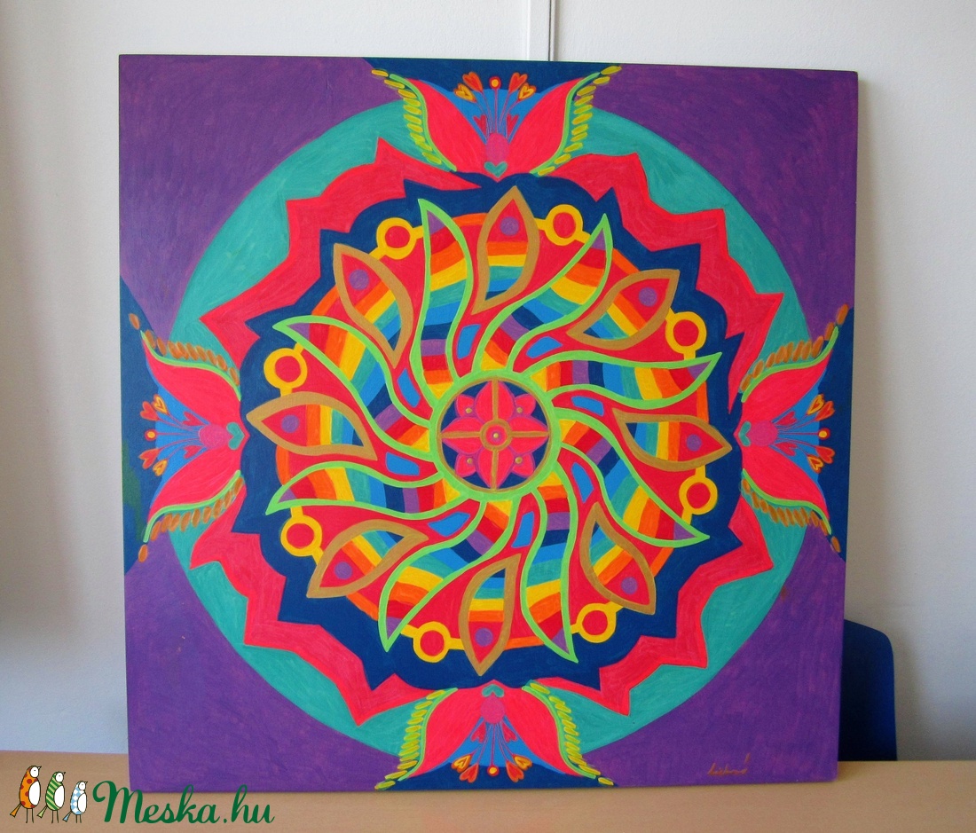 Gyógyító Szeretet Mandala - művészet - festmény - akril - Meska.hu Gyógyító Szeretet Mandala - művészet - festmény - akril - Meska.hu