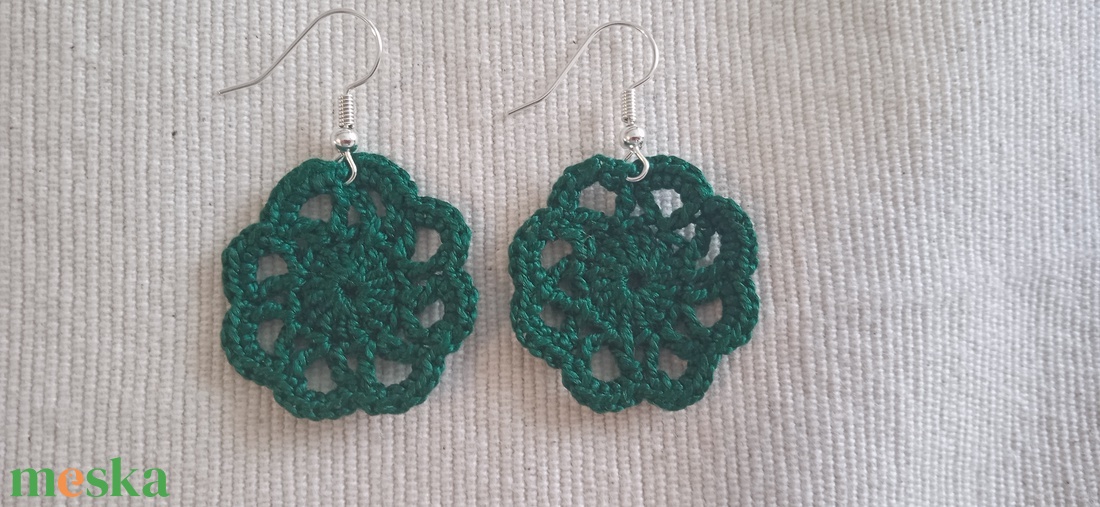 Horgolt mini fülbevaló - ékszer - fülbevaló - lógós kerek fülbevaló - Meska.hu Horgolt mini fülbevaló - ékszer - fülbevaló - lógós kerek fülbevaló - Meska.hu