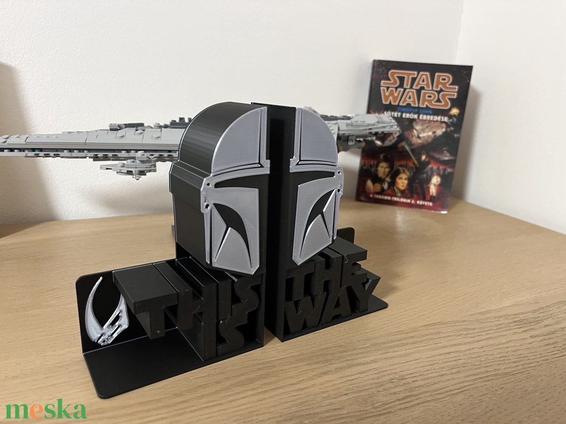 Mandalorian Könyvtámasz - otthon & életmód - dekoráció - asztal és polc dekoráció - könyvtámasz - Meska.hu