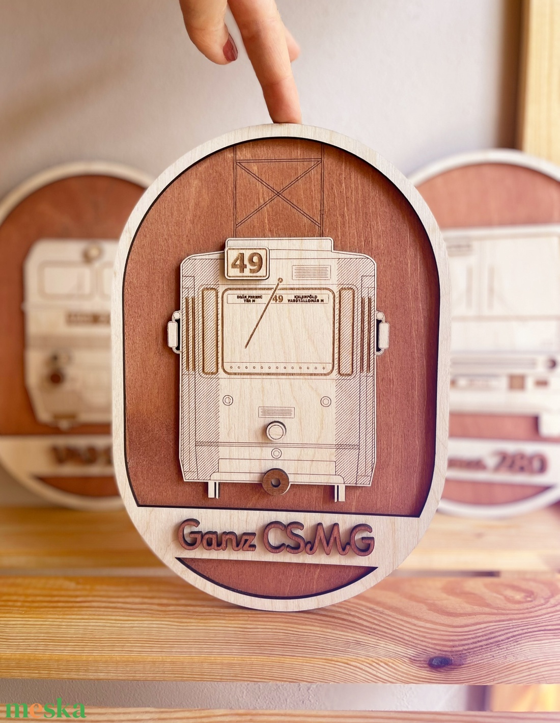 GANZ CSMG villamos lézervágott falikép - retro járművek - otthon & életmód - dekoráció - kép & falikép - 3d képek - Meska.hu