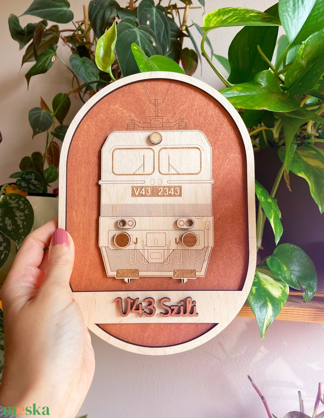 V43 Szili mozdony lézervágott falikép - retro járművek - otthon & életmód - dekoráció - kép & falikép - 3d képek - Meska.hu