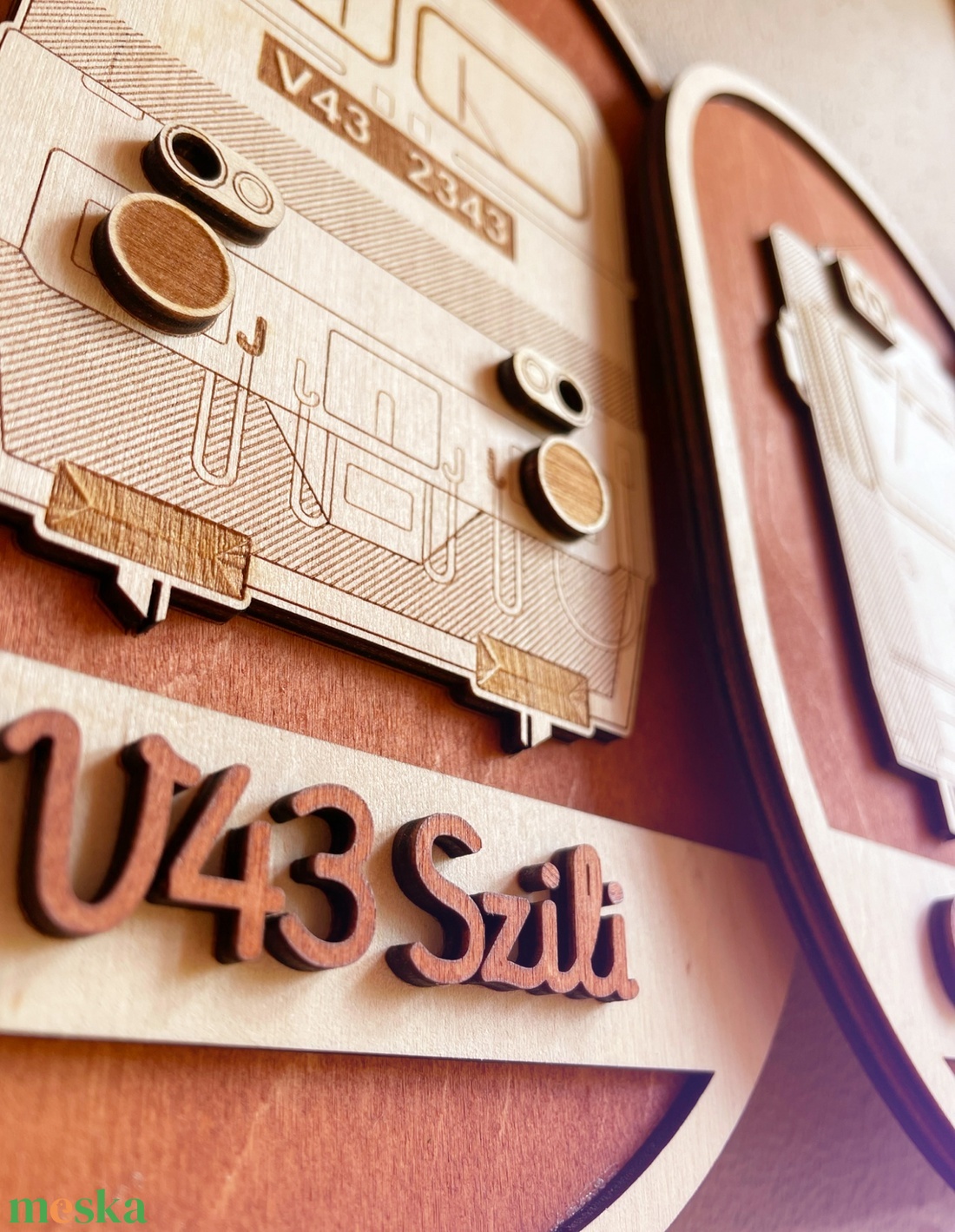 V43 Szili mozdony lézervágott falikép - retro járművek - otthon & életmód - dekoráció - kép & falikép - 3d képek - Meska.hu