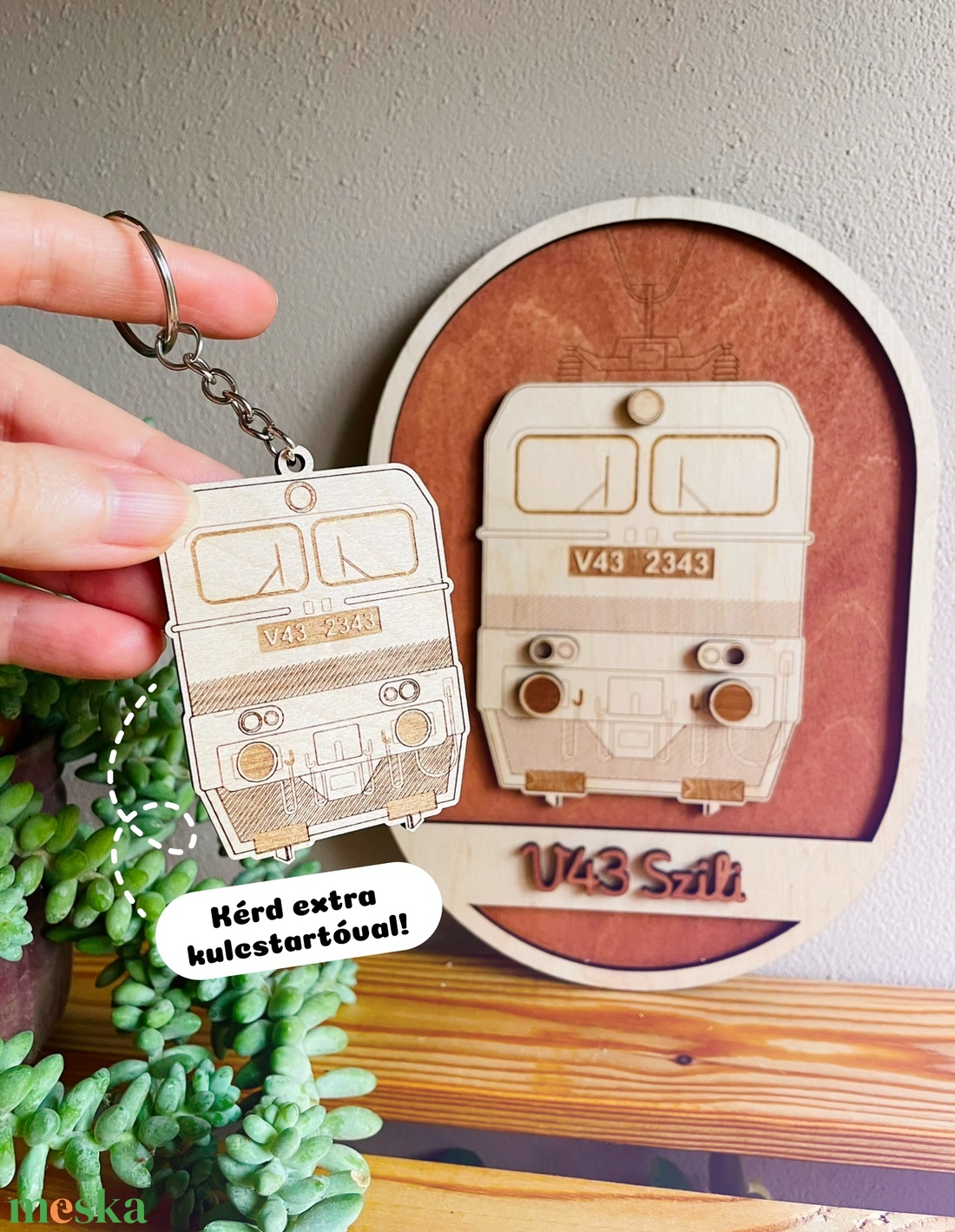 V43 Szili mozdony lézervágott falikép - retro járművek - otthon & életmód - dekoráció - kép & falikép - 3d képek - Meska.hu