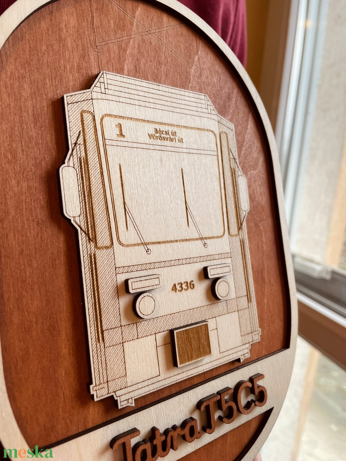 Tatra T5C5 villamos lézervágott falikép - retro járművek - otthon & életmód - dekoráció - kép & falikép - 3d képek - Meska.hu