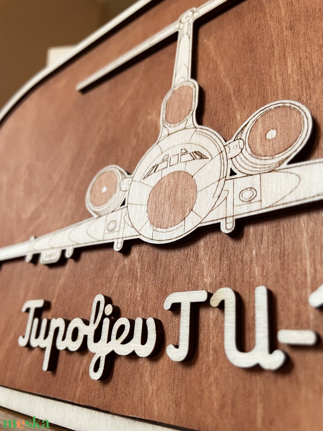 Tupoljev TU-154 repülő lézervágott falikép - retro járművek - otthon & életmód - dekoráció - kép & falikép - 3d képek - Meska.hu