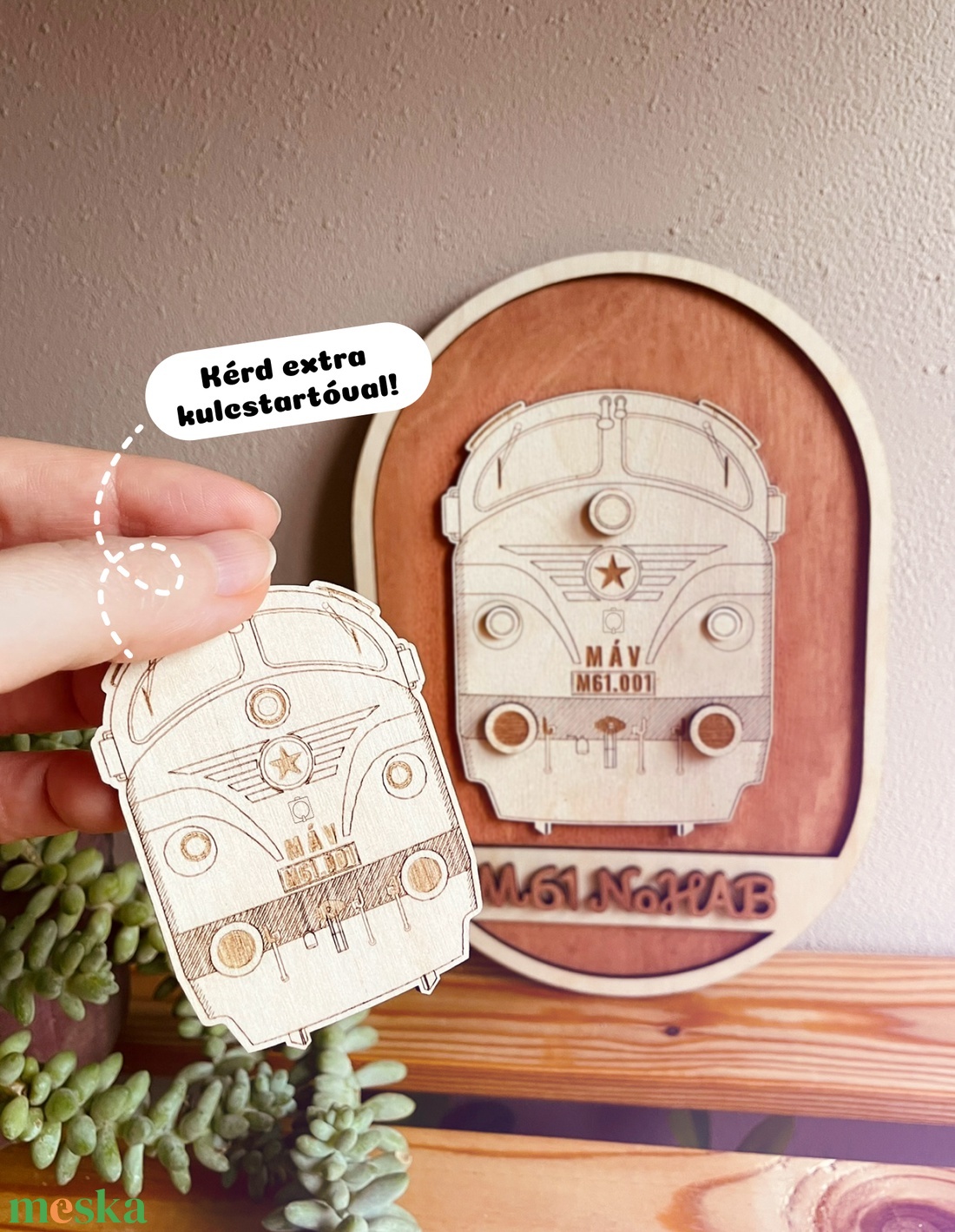 M61 NoHAB mozdony lézervágott falikép - retro járművek - otthon & életmód - dekoráció - kép & falikép - 3d képek - Meska.hu