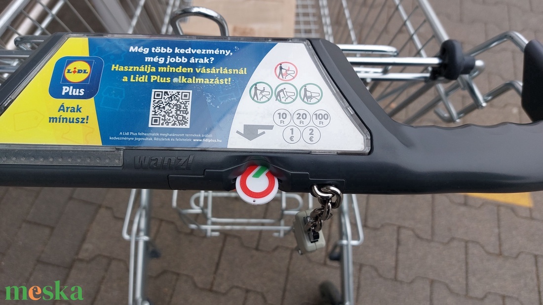 Tisza bevásárlókocsi  100Ft pótló 3d nyomtatott  5db. - táska & tok - kulcstartó & táskadísz - kulcstartó - Meska.hu