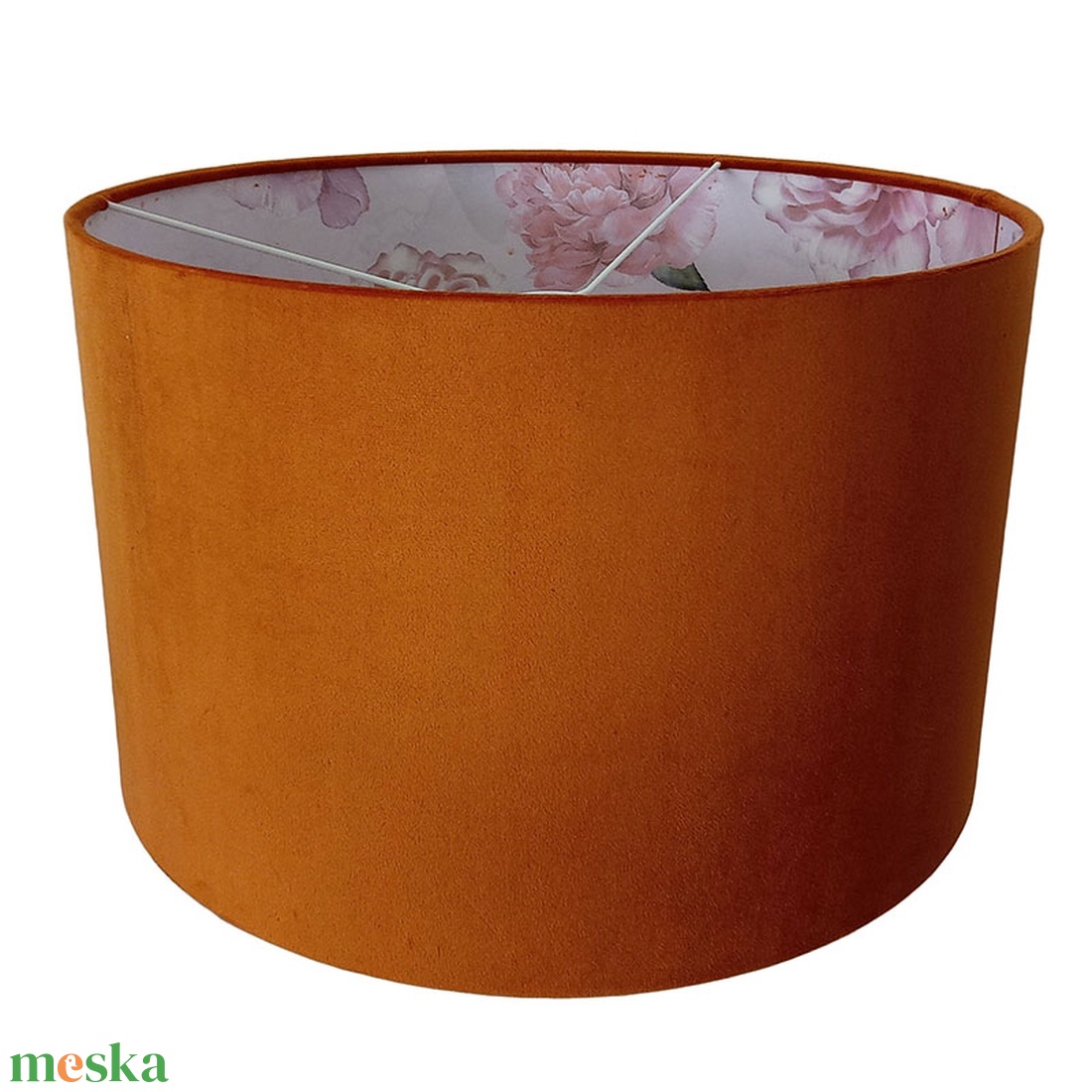 Bársony mennyezeti lámpaernyő 40 cm  Rusty Flower - otthon & életmód - lámpa - fali & mennyezeti lámpa - Meska.hu