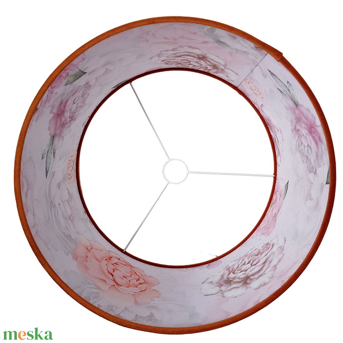 Bársony mennyezeti lámpaernyő 40 cm  Rusty Flower - otthon & életmód - lámpa - fali & mennyezeti lámpa - Meska.hu