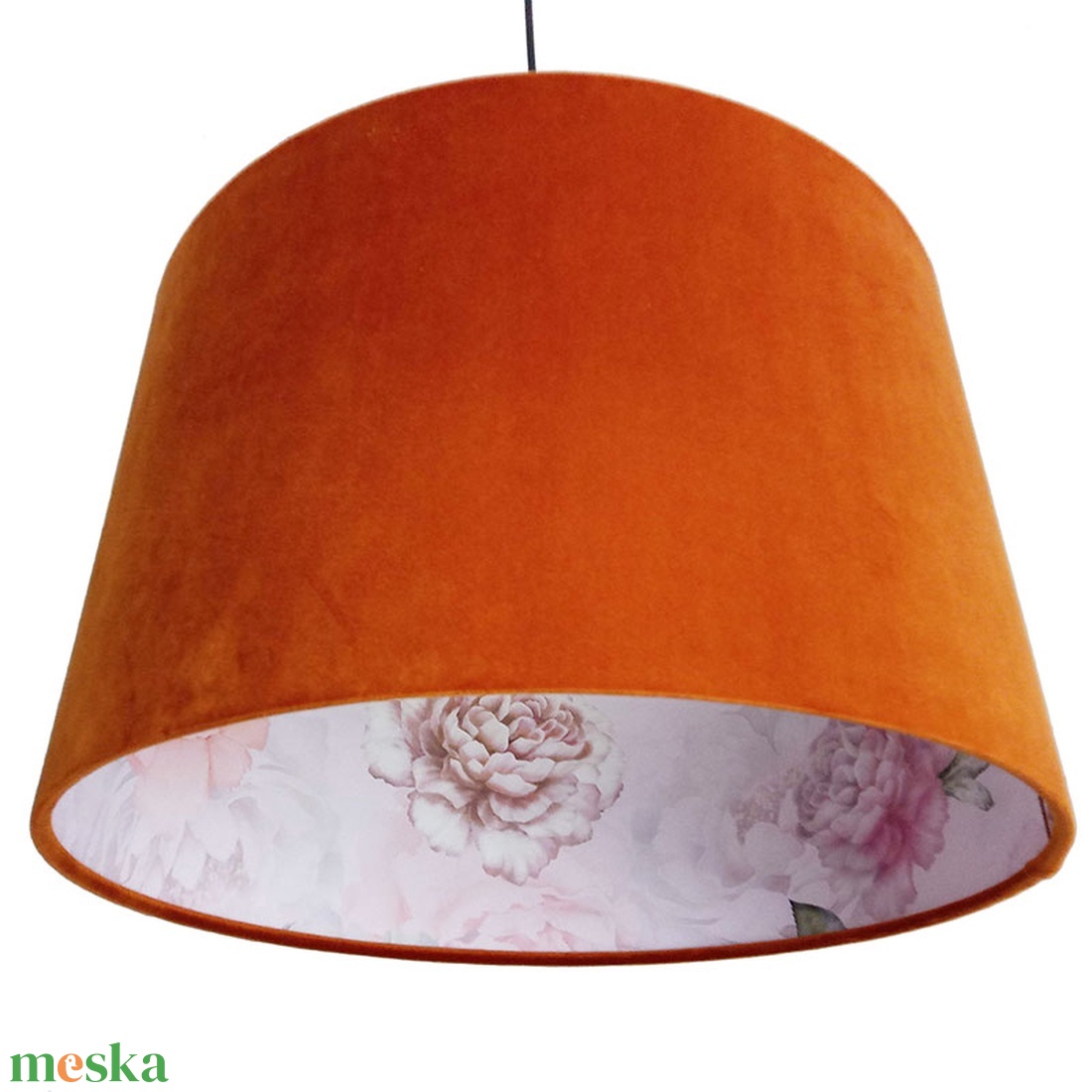 Bársony mennyezeti lámpaernyő 40 cm  Rusty Flower - otthon & életmód - lámpa - fali & mennyezeti lámpa - Meska.hu