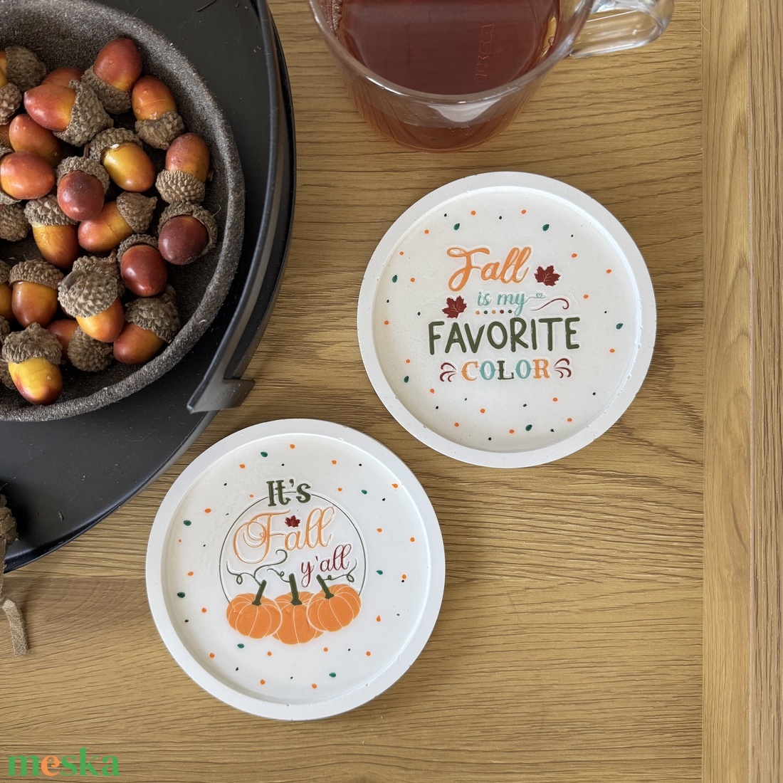 Őszi akril poháralátét szett � Fall Is My Favorite Color - otthon & életmód - dekoráció - dísztárgy - Meska.hu