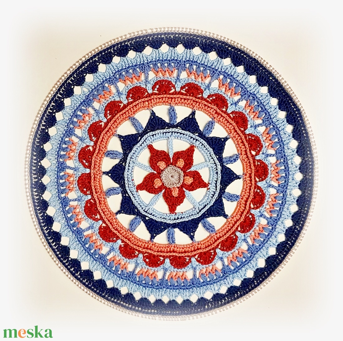 Mandala, téli színekben - otthon & lakás - dekoráció - fali és függő dekoráció - falra akasztható dekor - Meska.hu