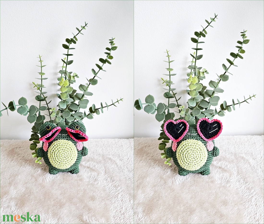 Szerelmes valentin béka - játék & sport - plüssállat & játékfigura - béka - Meska.hu