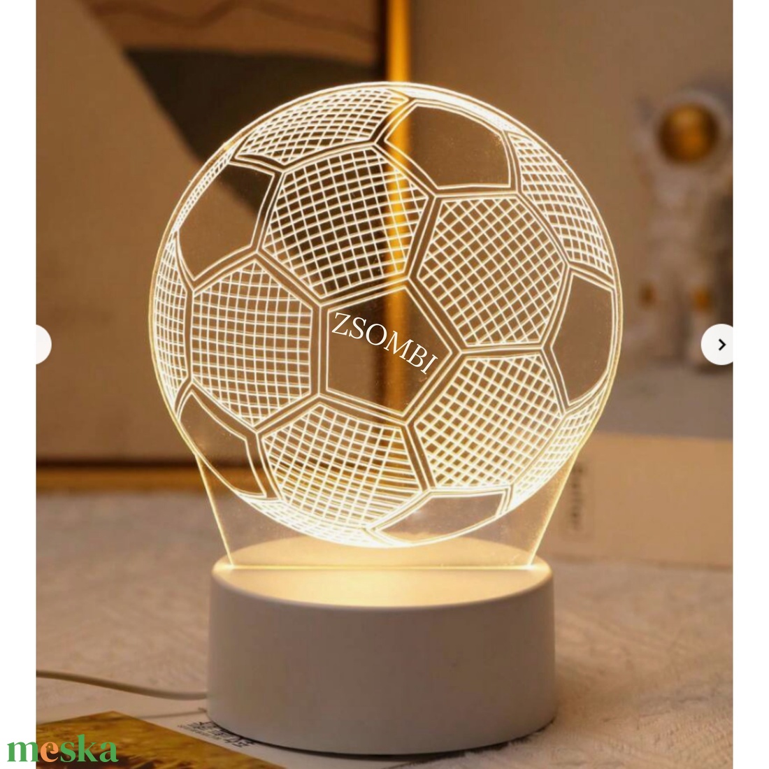 Egyedi feliratos 3D, LED focilabda hangulatlámpa - otthon & életmód - babaszoba, gyerekszoba - babaszoba, gyerekszoba - Meska.hu