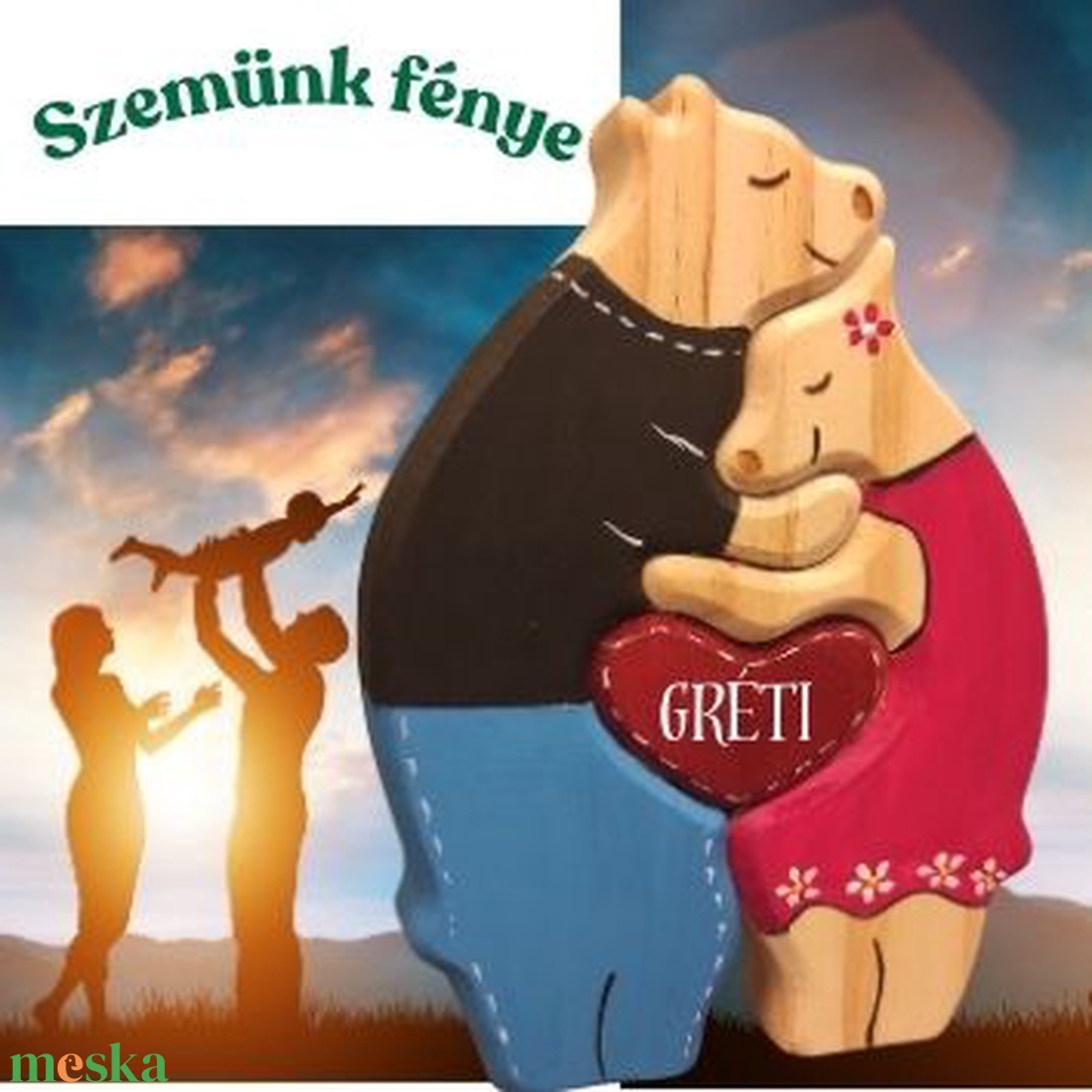 Névre szóló Kézzel festett fa maci pár - otthon & életmód - dekoráció - dísztárgy - Meska.hu Névre szóló Kézzel festett fa maci pár - otthon & életmód - dekoráció - dísztárgy - Meska.hu