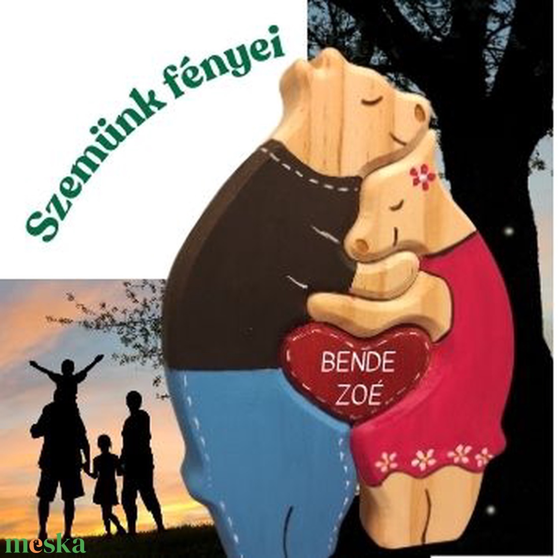 Névre szóló Kézzel festett fa maci pár - otthon & életmód - dekoráció - dísztárgy - Meska.hu Névre szóló Kézzel festett fa maci pár - otthon & életmód - dekoráció - dísztárgy - Meska.hu