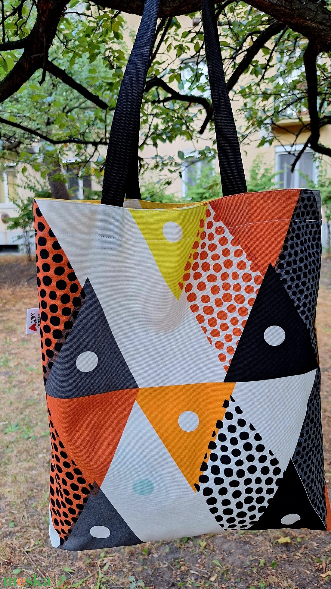 Kifordítható Vászontáska, shopper táska, szatyor - táska & tok - bevásárlás & shopper táska - shopper, textiltáska, szatyor - Meska.hu