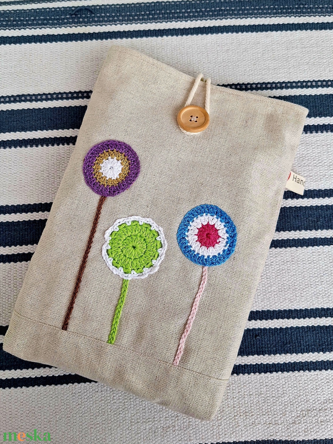 Könyvtok horgolt virágos - könyv & zene - könyvtok - Meska.hu