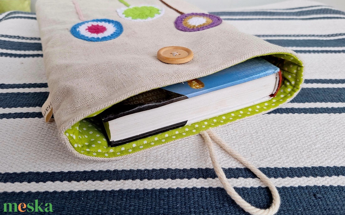 Könyvtok horgolt virágos - könyv & zene - könyvtok - Meska.hu