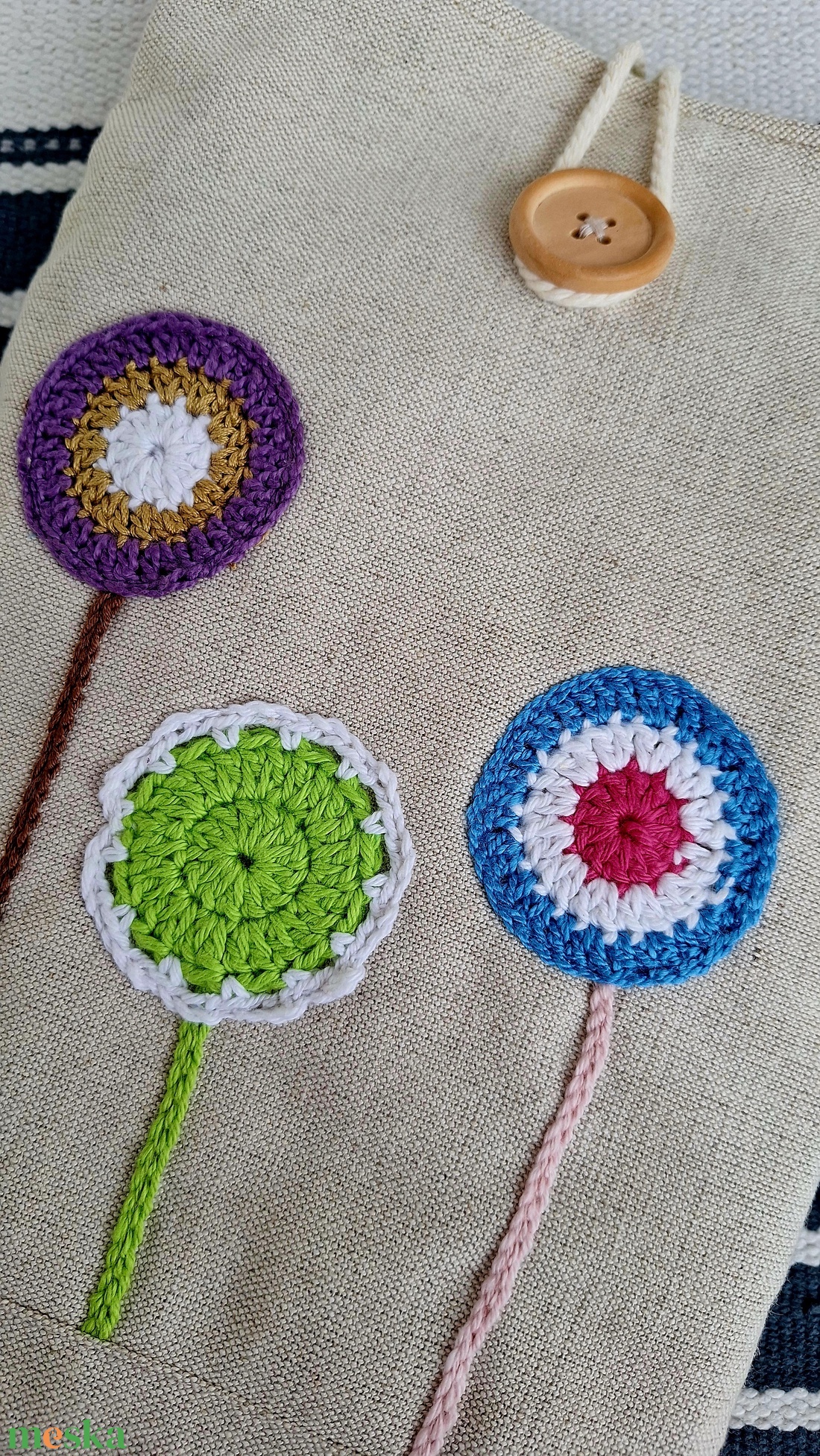 Könyvtok horgolt virágos - könyv & zene - könyvtok - Meska.hu