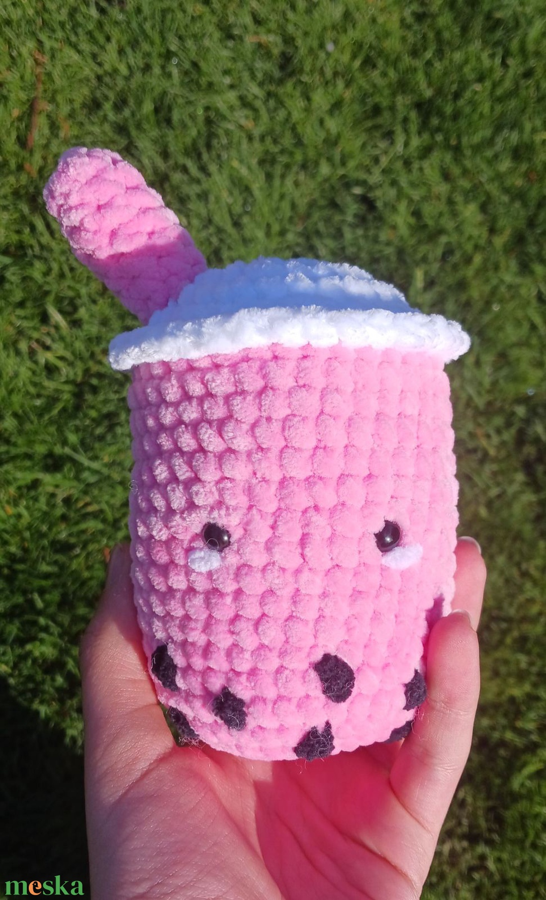Horgolt Bubble tea figura - játék & sport - plüssállat & játékfigura - más figura - Meska.hu
