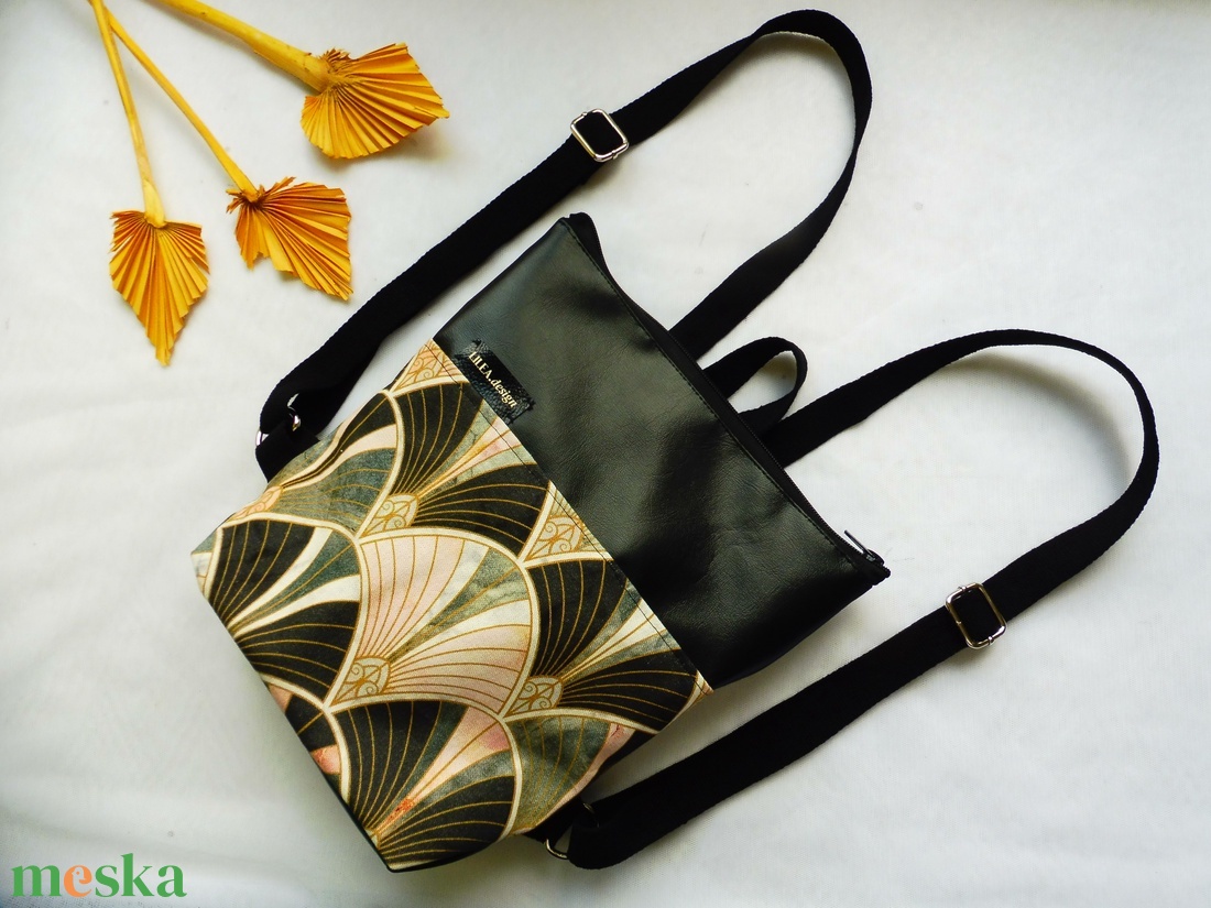 Art deco mintás mini hátizsák - táska & tok - hátizsák - hátizsák - Meska.hu