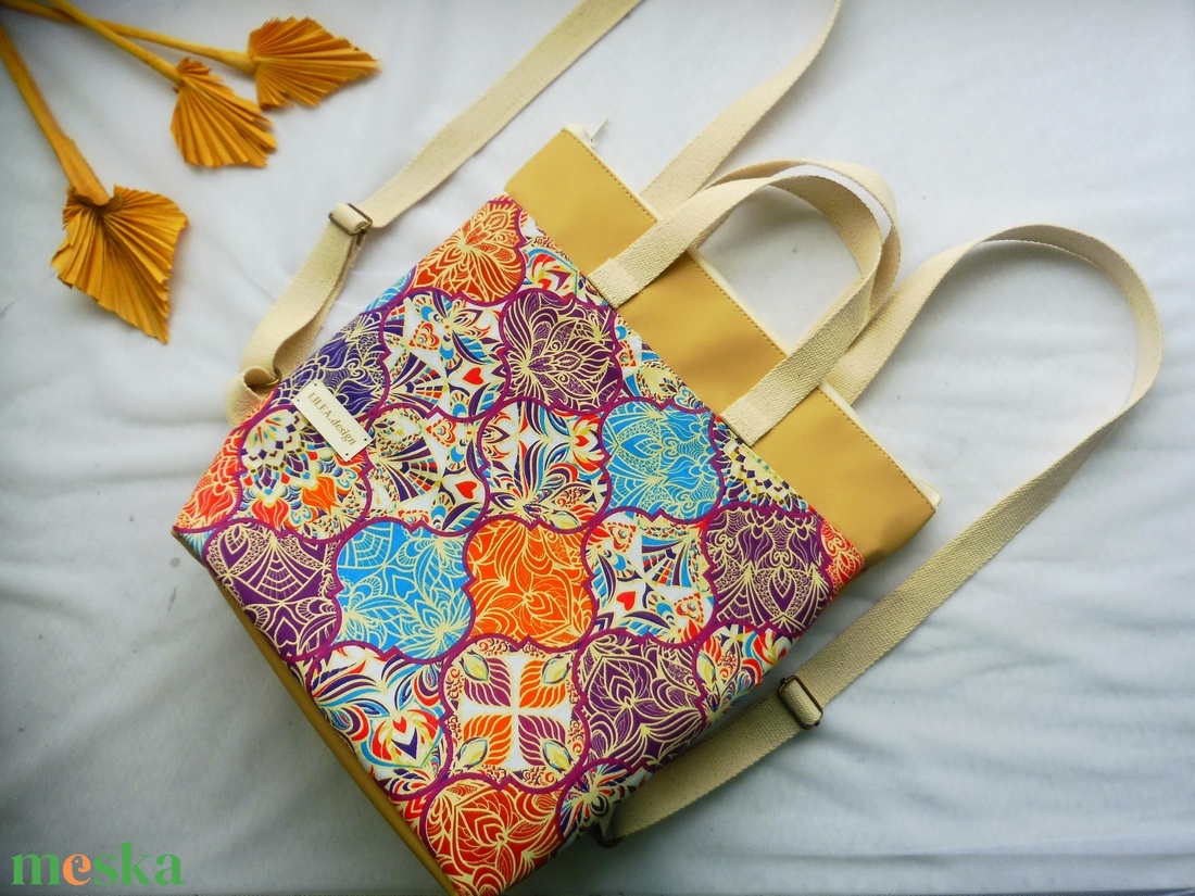 Bézs marokkói hátizsák - táska & tok - hátizsák - hátizsák - Meska.hu