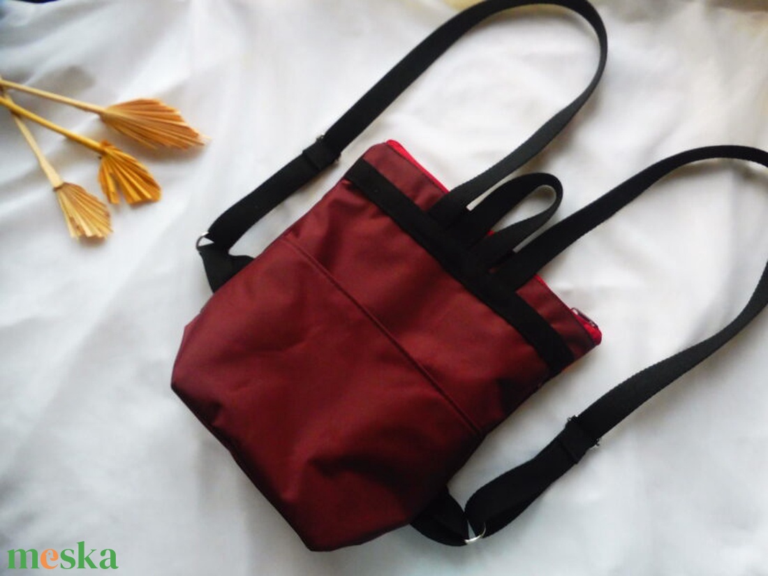 Bordó mintás hátizsák - táska & tok - hátizsák - hátizsák - Meska.hu