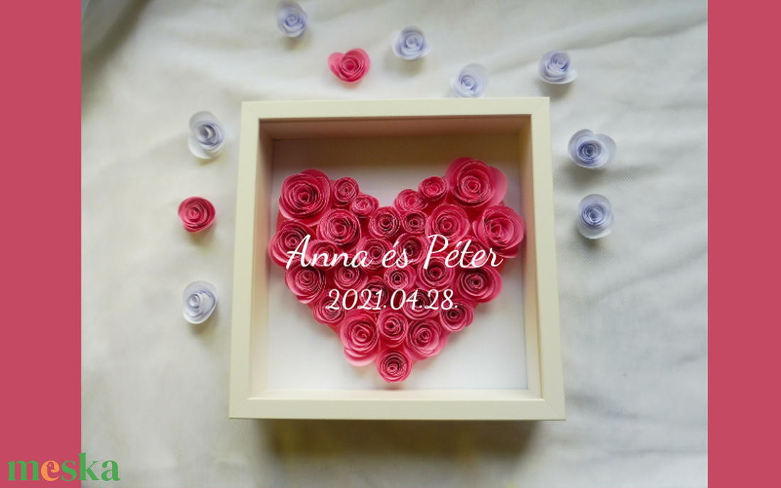 Valentin-napi virág doboz/flower box - otthon & életmód - dekoráció - Meska.hu