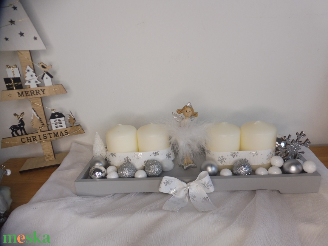 Angyalkás adventi koszorú - karácsony - adventi díszek - adventi koszorú - Meska.hu