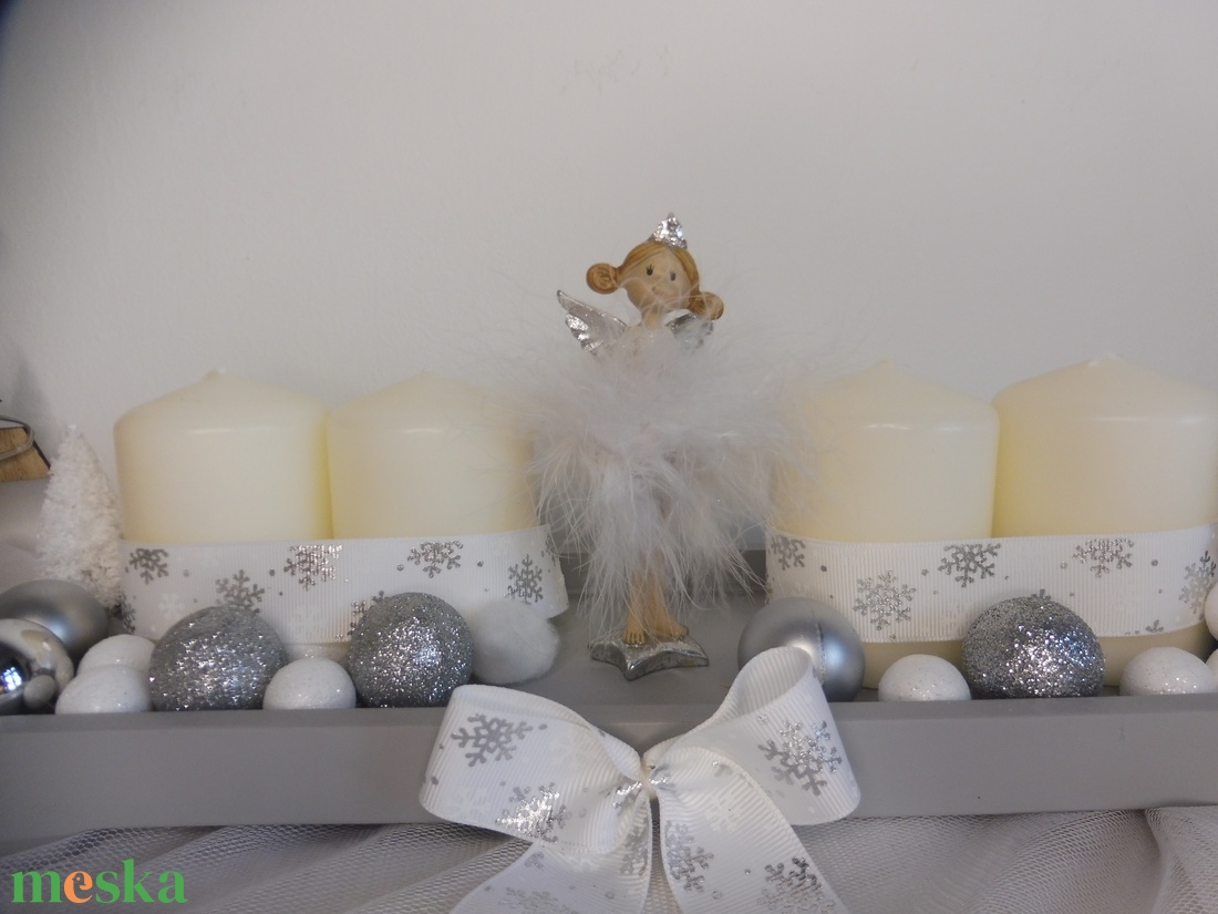 Angyalkás adventi koszorú - karácsony - adventi díszek - adventi koszorú - Meska.hu