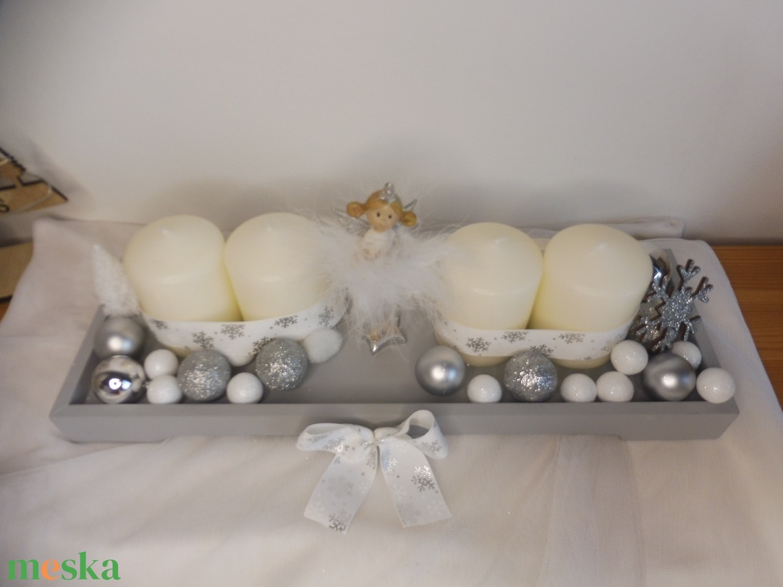 Angyalkás adventi koszorú - karácsony - adventi díszek - adventi koszorú - Meska.hu