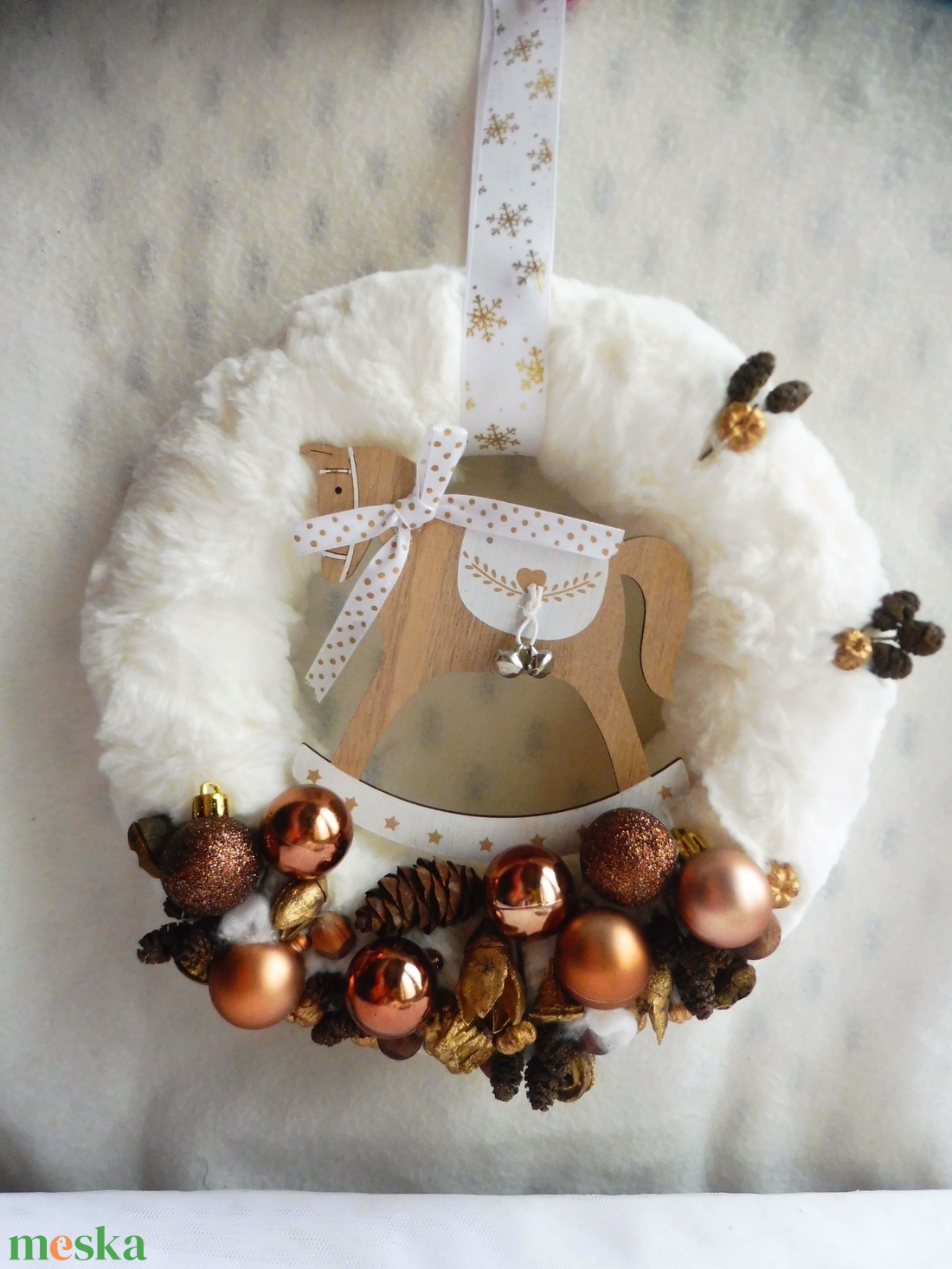 Hintalovas ajtókopogtató - karácsony - adventi díszek - adventi ajtódísz - Meska.hu