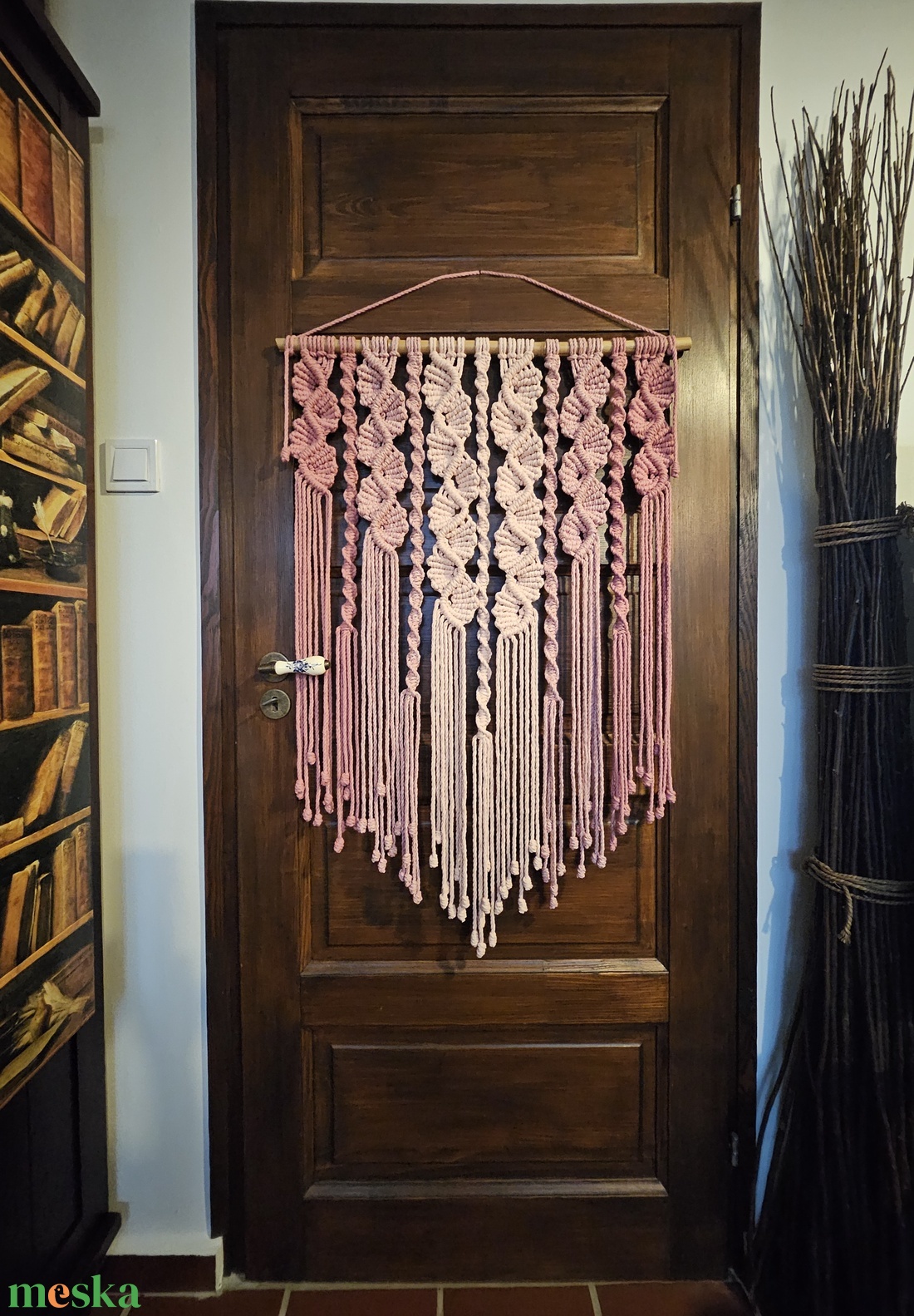 Makramé függő falidísz - otthon & életmód - dekoráció - fali és függő dekoráció - falra akasztható dekor - Meska.hu